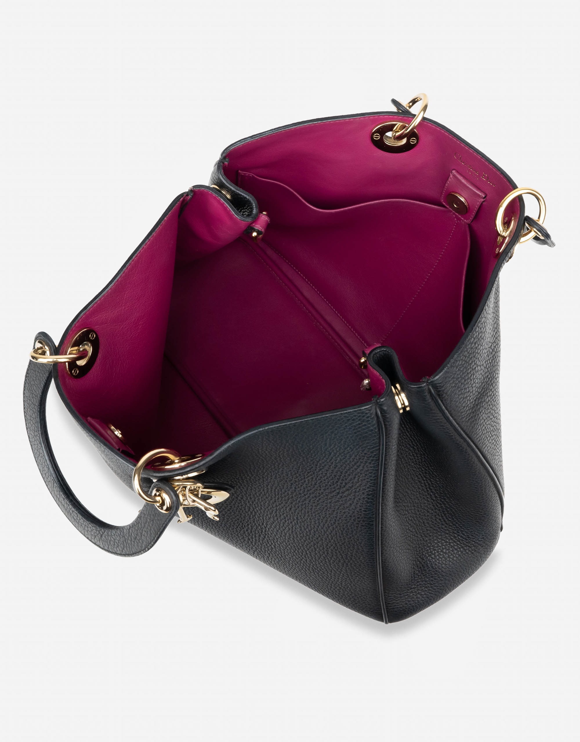 Pre-owned Dior bag Diorissimo Large Calf Black Black | Sell your designer bag on Saclab.com