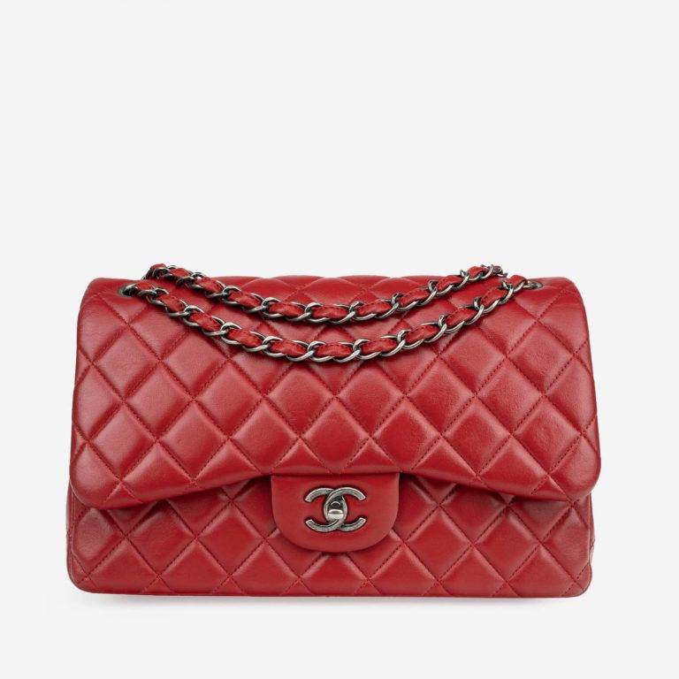 Chanel Timeless Classic Jumbo Lamb Red