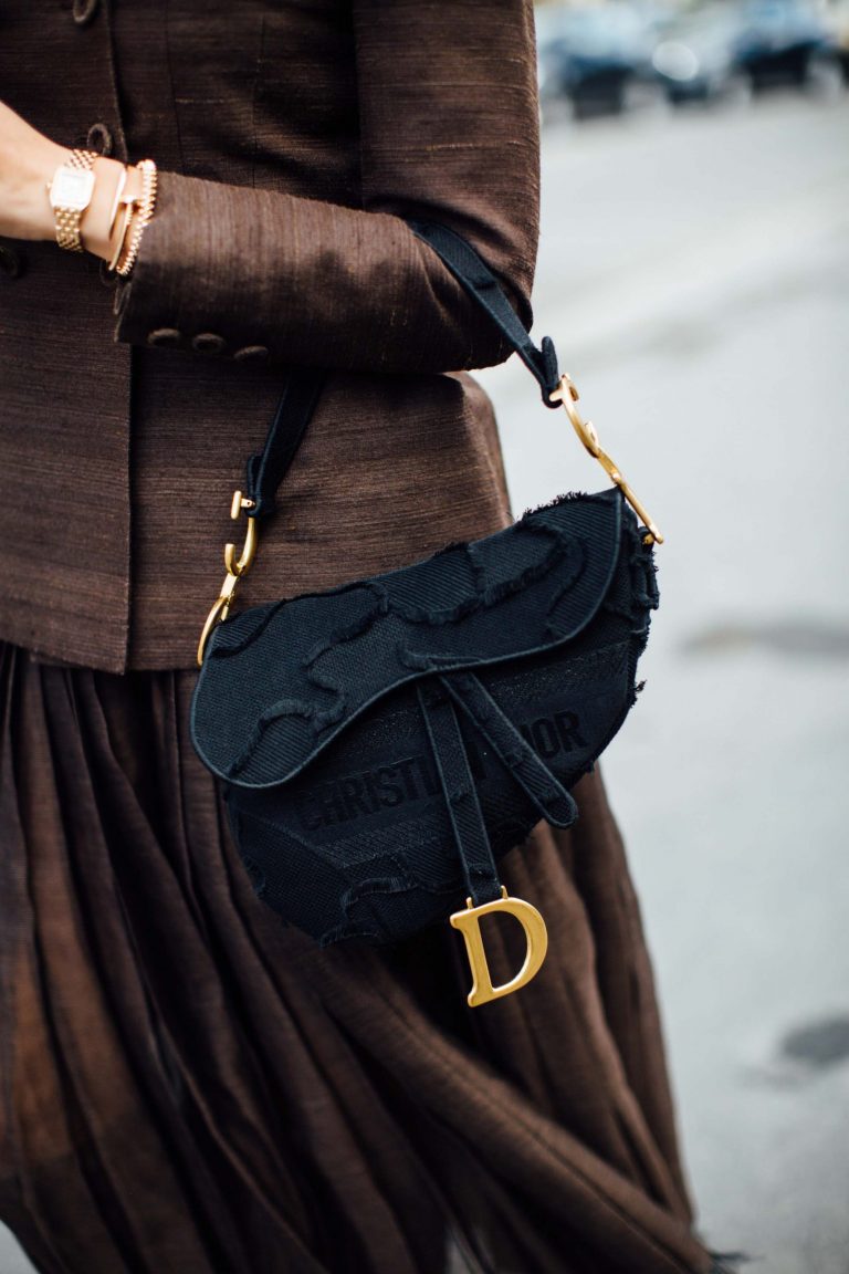 Dior Streetstyle with Saddle Bag