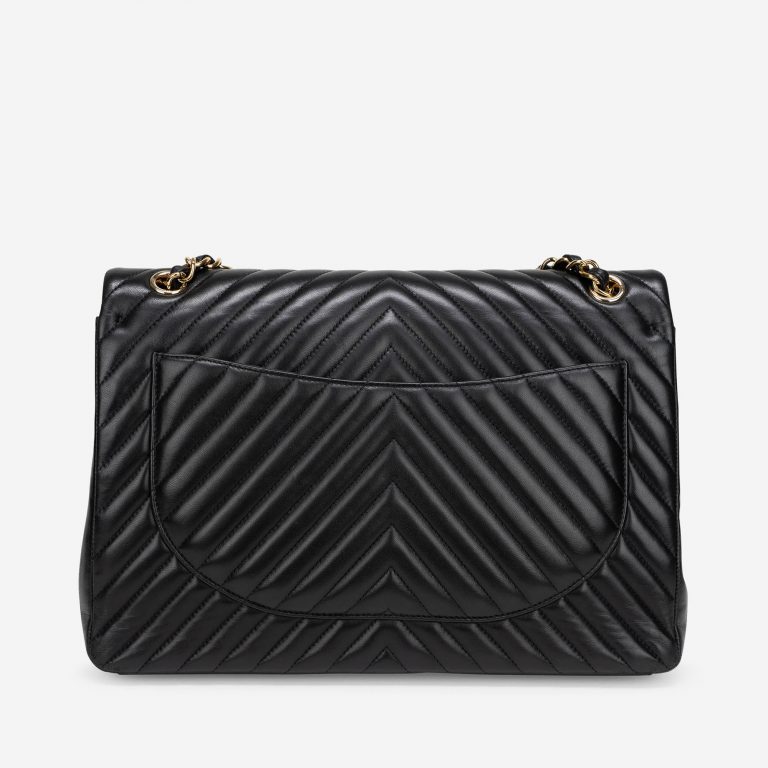 Sac Chanel d'occasion Timeless Maxi Lamb Chevron Black Black | Vendez votre sac de créateur sur Saclab.com