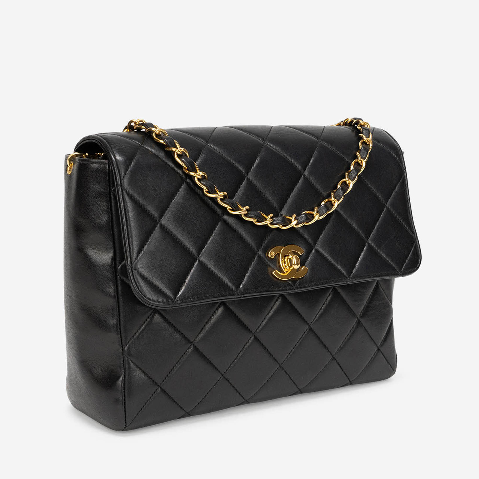 Gebrauchte Chanel Tasche Timeless Small Lammleder Schwarz Schwarz | Verkaufen Sie Ihre Designer-Tasche auf Saclab.com