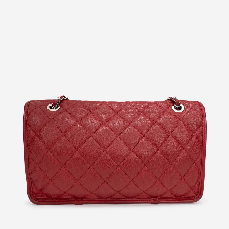 Pre-owned Chanel bag Timeless French Riviera Jumbo Caviar Red Red | Sell your designer bag on Saclab.com