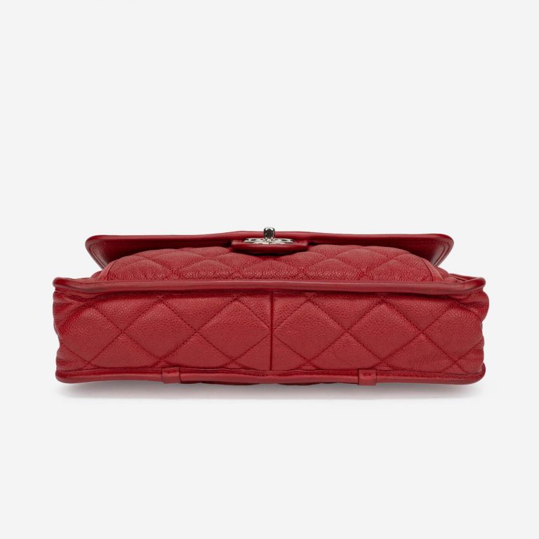 Pre-owned Chanel bag Timeless French Riviera Jumbo Caviar Red Red | Sell your designer bag on Saclab.com