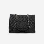 Chanel GST mittelgroße Tragetasche Caviar-Leder Schwarz   