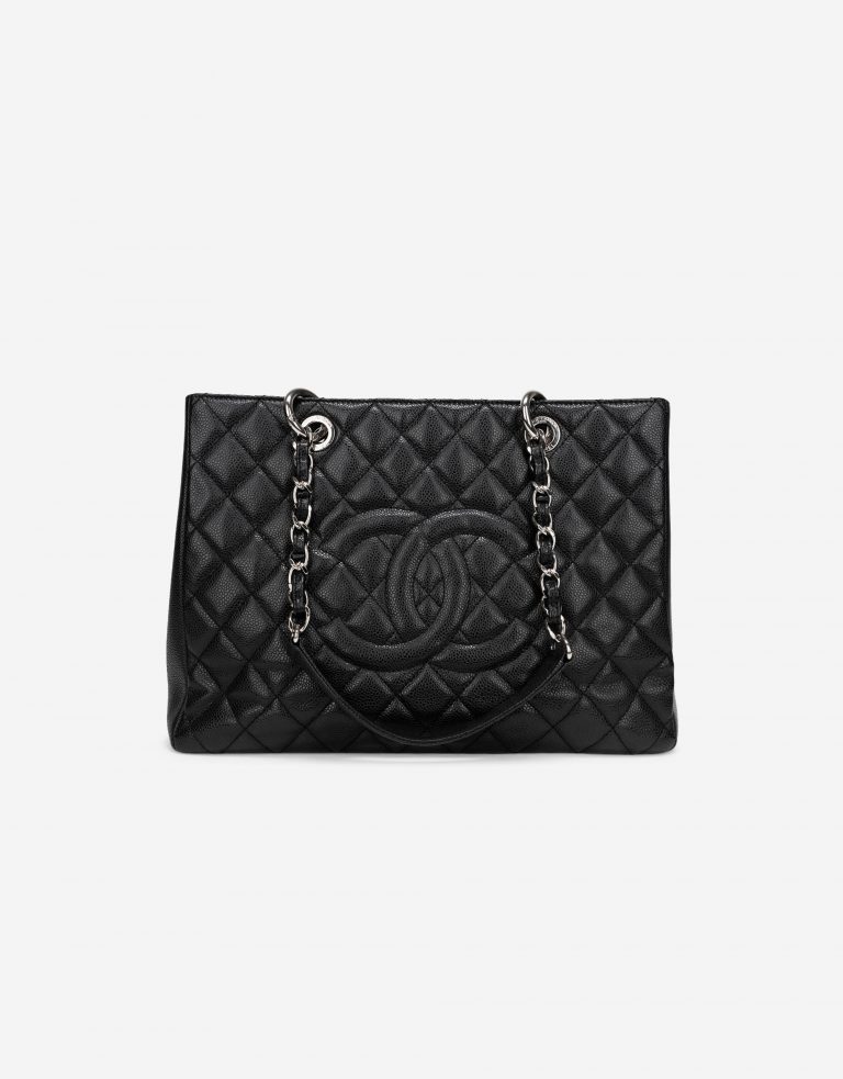 Chanel GST mittelgroße Tragetasche Caviar-Leder Schwarz   