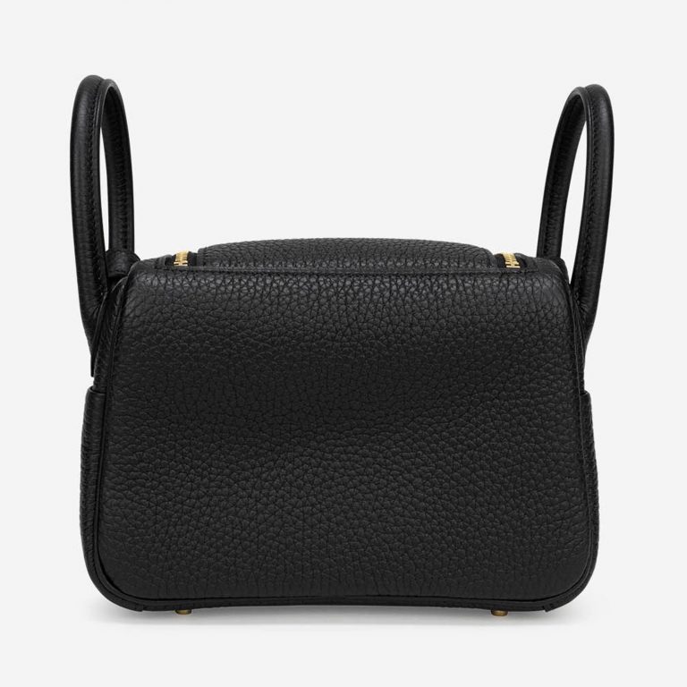 Pre-owned Hermès bag Lindy Mini Clemence Black Black | Sell your designer bag on Saclab.com