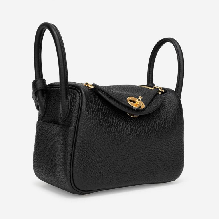 Hermès Lindy Mini Clemence Black | SACLÀB