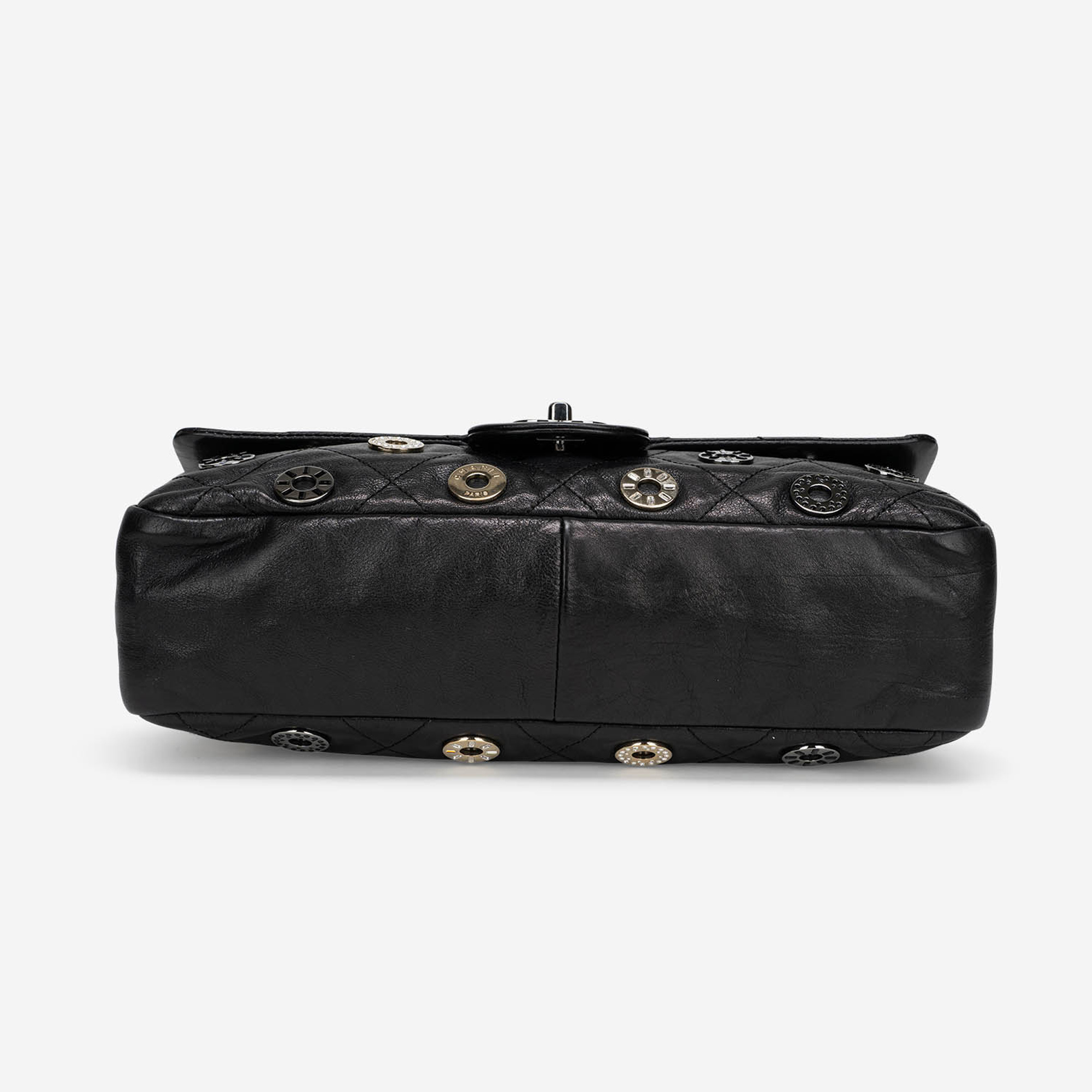 Gebrauchte Chanel Tasche Timeless Medium Swarovski / Chevre Schwarz Schwarz | Verkaufen Sie Ihre Designer-Tasche auf Saclab.com