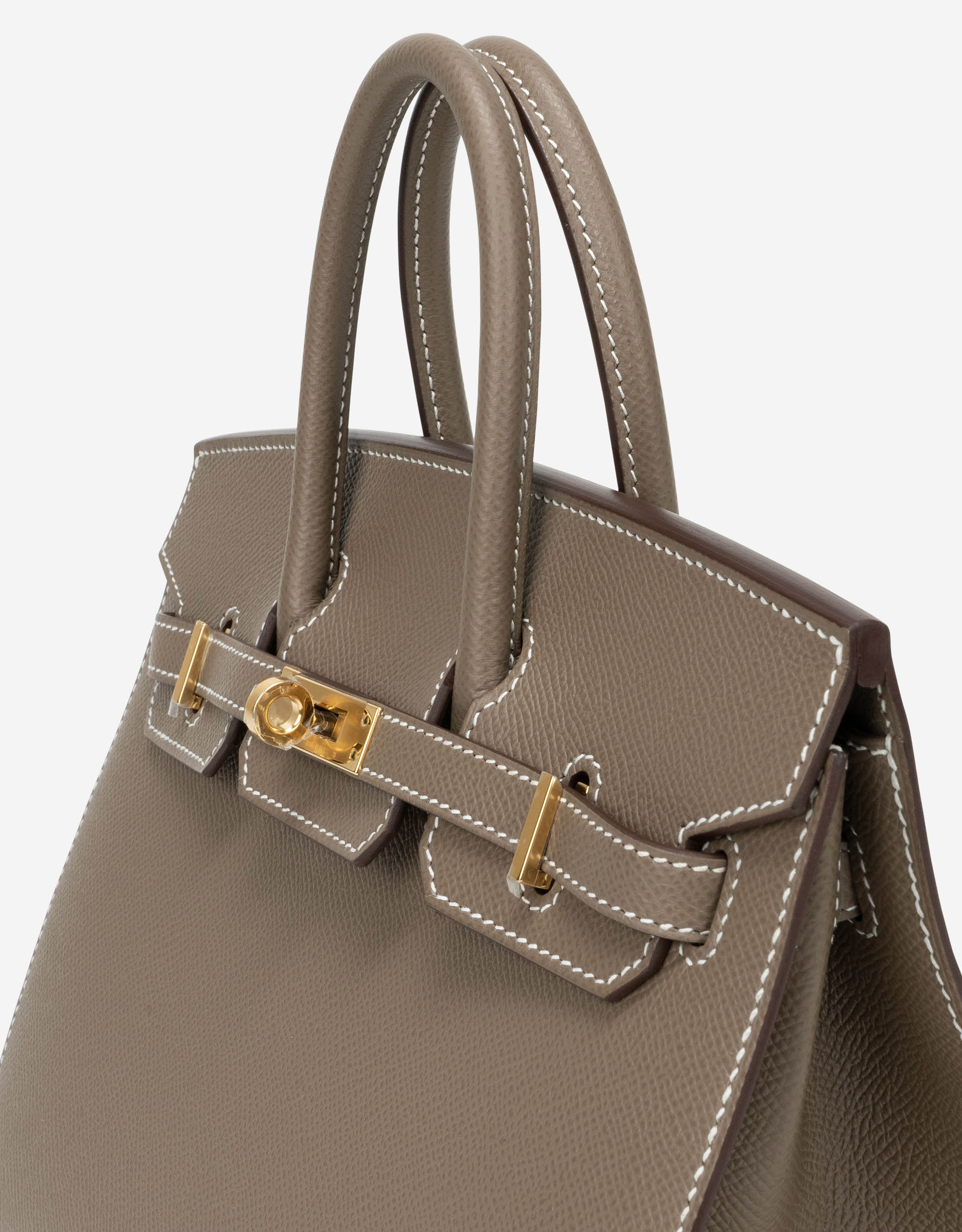 Hermes Birkin Sellier 25 Etoupe Epsom Gold Hardware