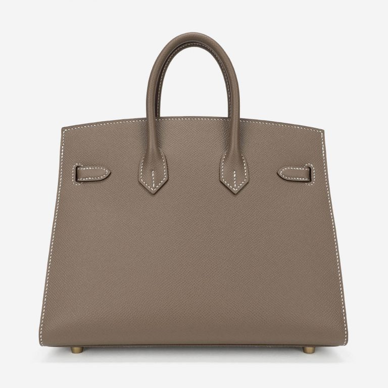 Pre-owned Hermès bag Birkin 25 Sellier Epsom Etoupe Brown | Sell your designer bag on Saclab.com