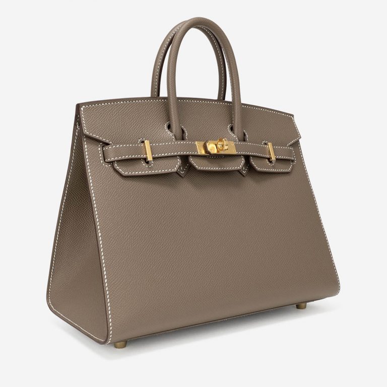 Pre-owned Hermès bag Birkin 25 Sellier Epsom Etoupe Brown | Sell your designer bag on Saclab.com