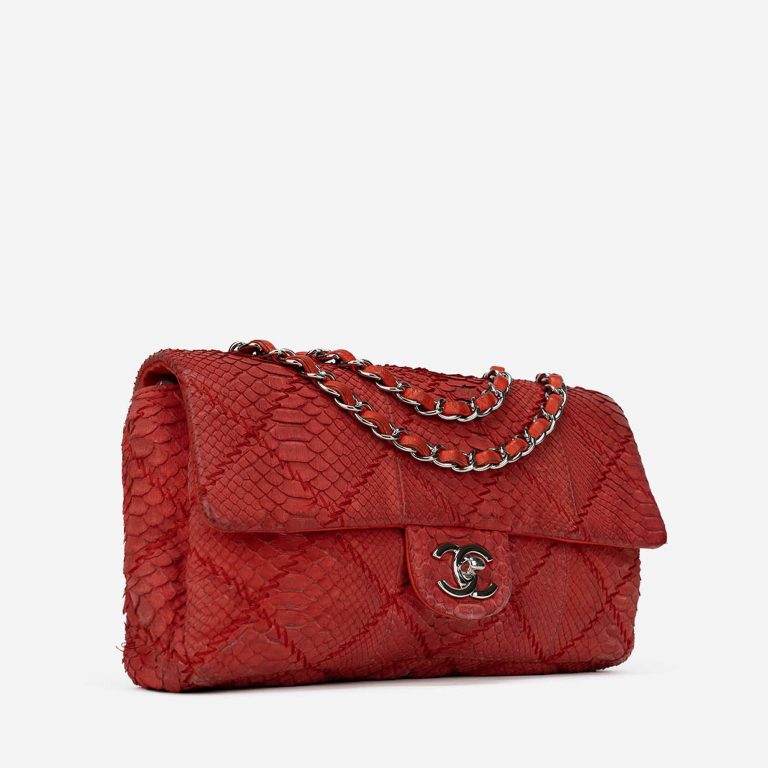 Pre-owned Chanel bag Timeless Medium Python Red Red | Sell your designer bag on Saclab.com