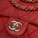 Chanel Timeless Medium Python Red