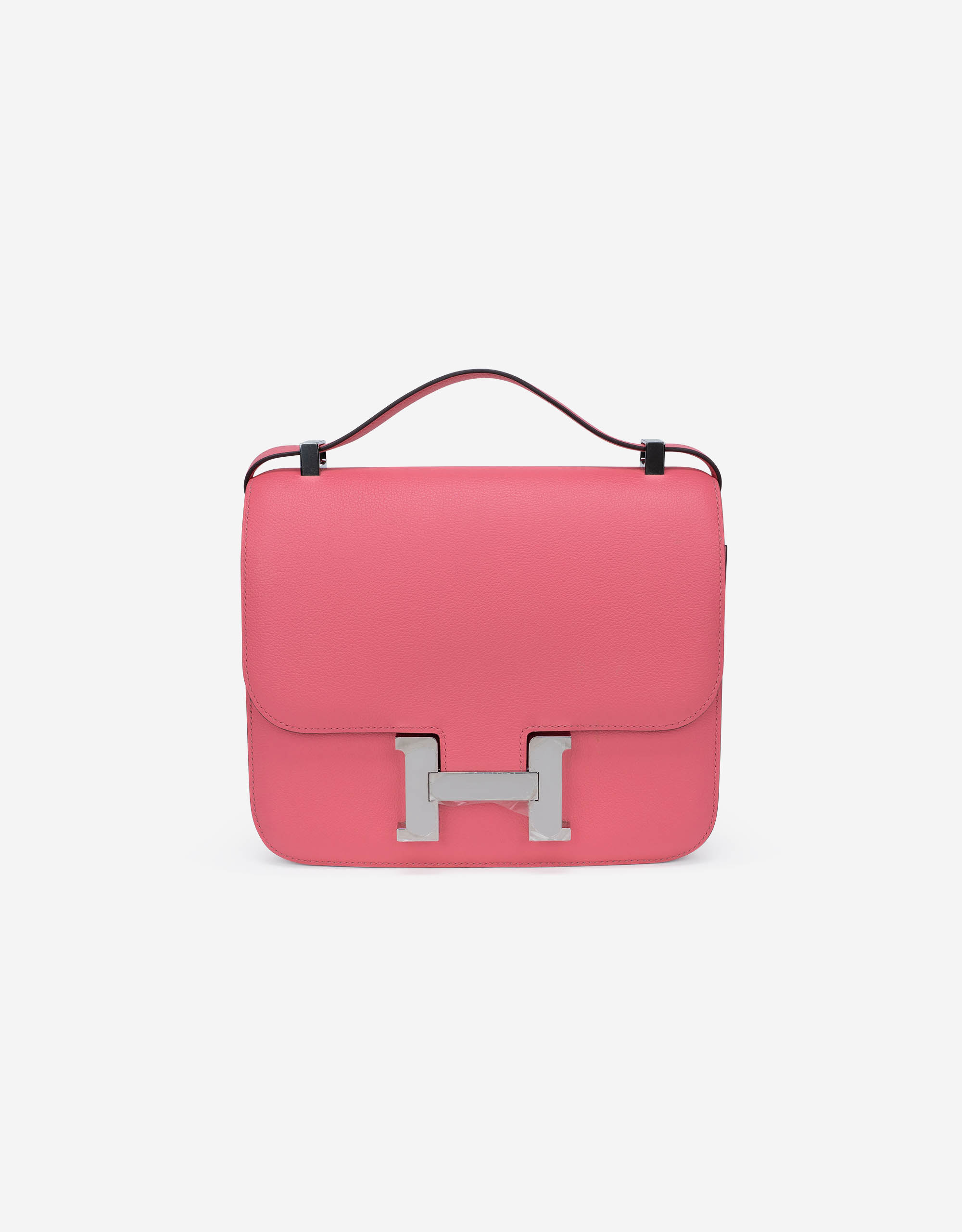 Hermès Rose Azalee Constance 24cm of Evercolor leather with