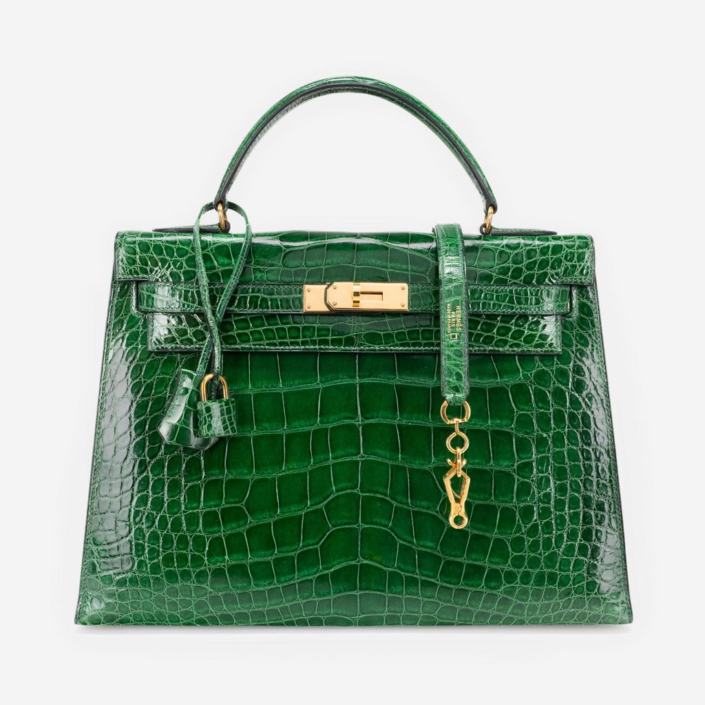 Hermès Kelly 32 Alligator Vert Emerald | SACLÀB