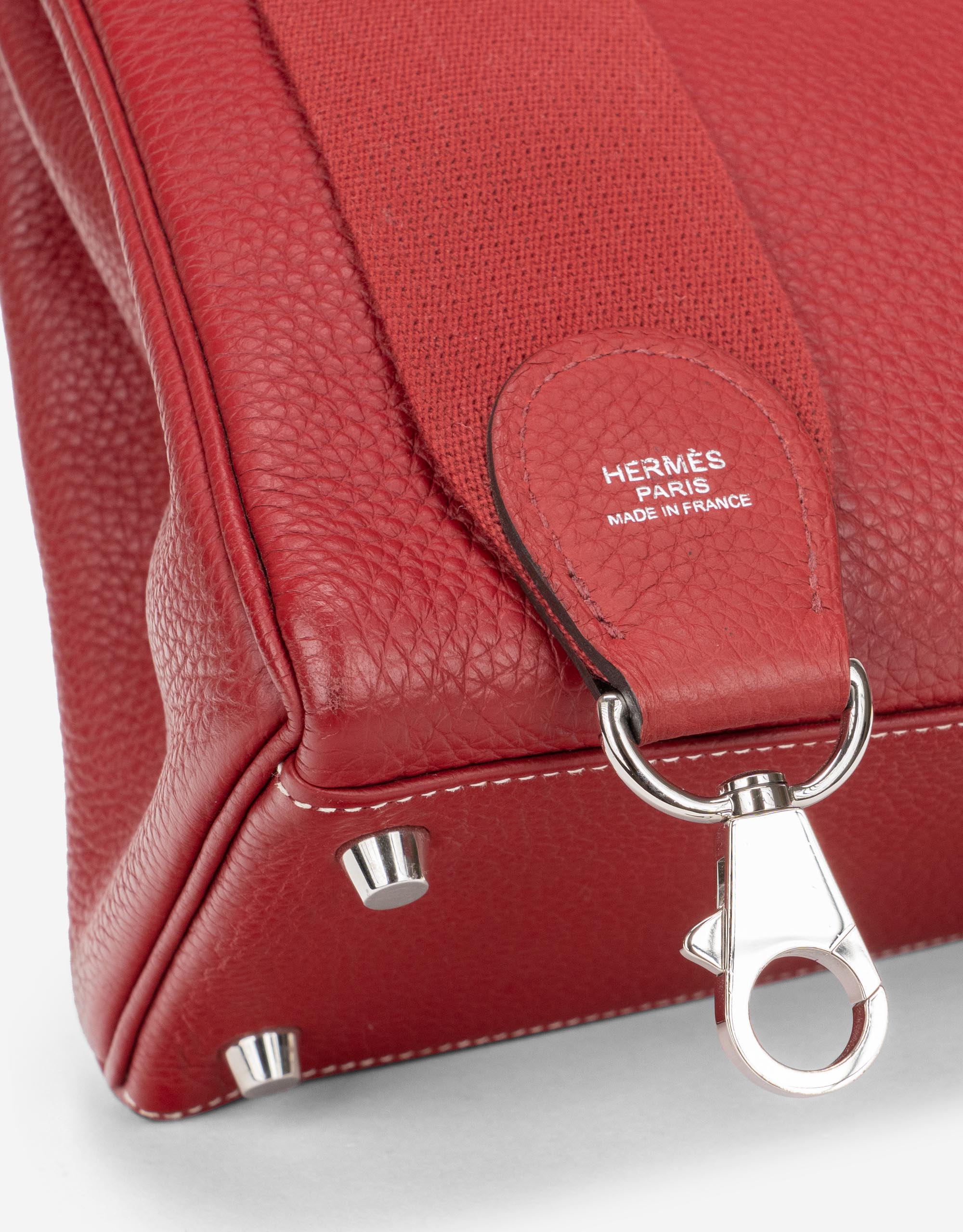 Hermes Rouge Grenat Clemence Picotin 18 - Preloved Hermes Handbags
