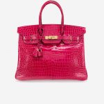 Hermès Birkin 35 Porosus Crocodile Rose Tyrien