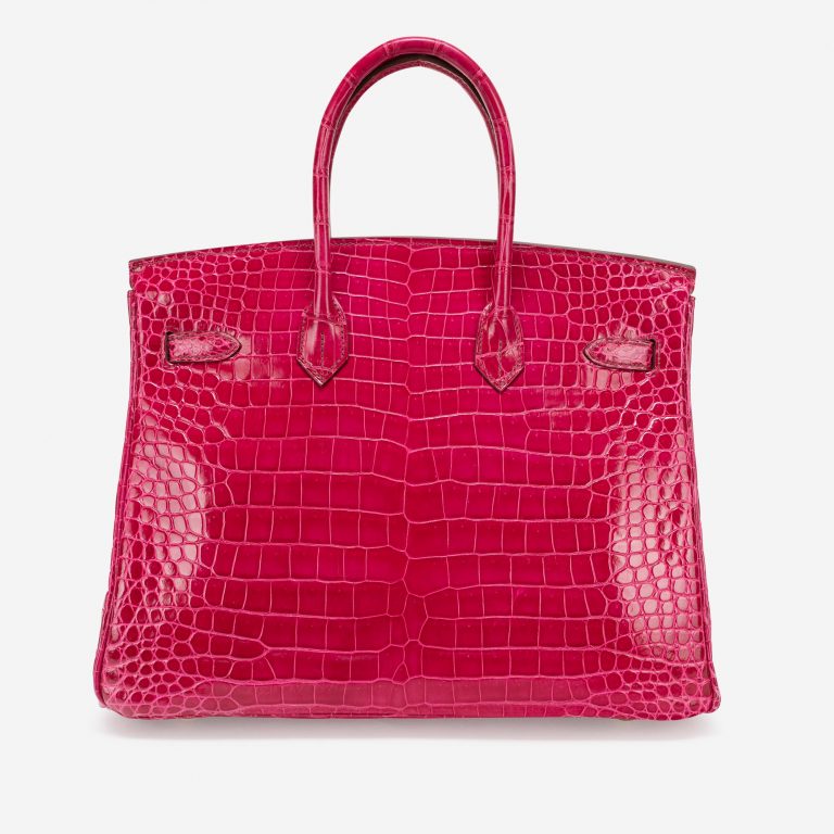 Hermès Birkin 35 Porosus Crocodile Rose Tyrien