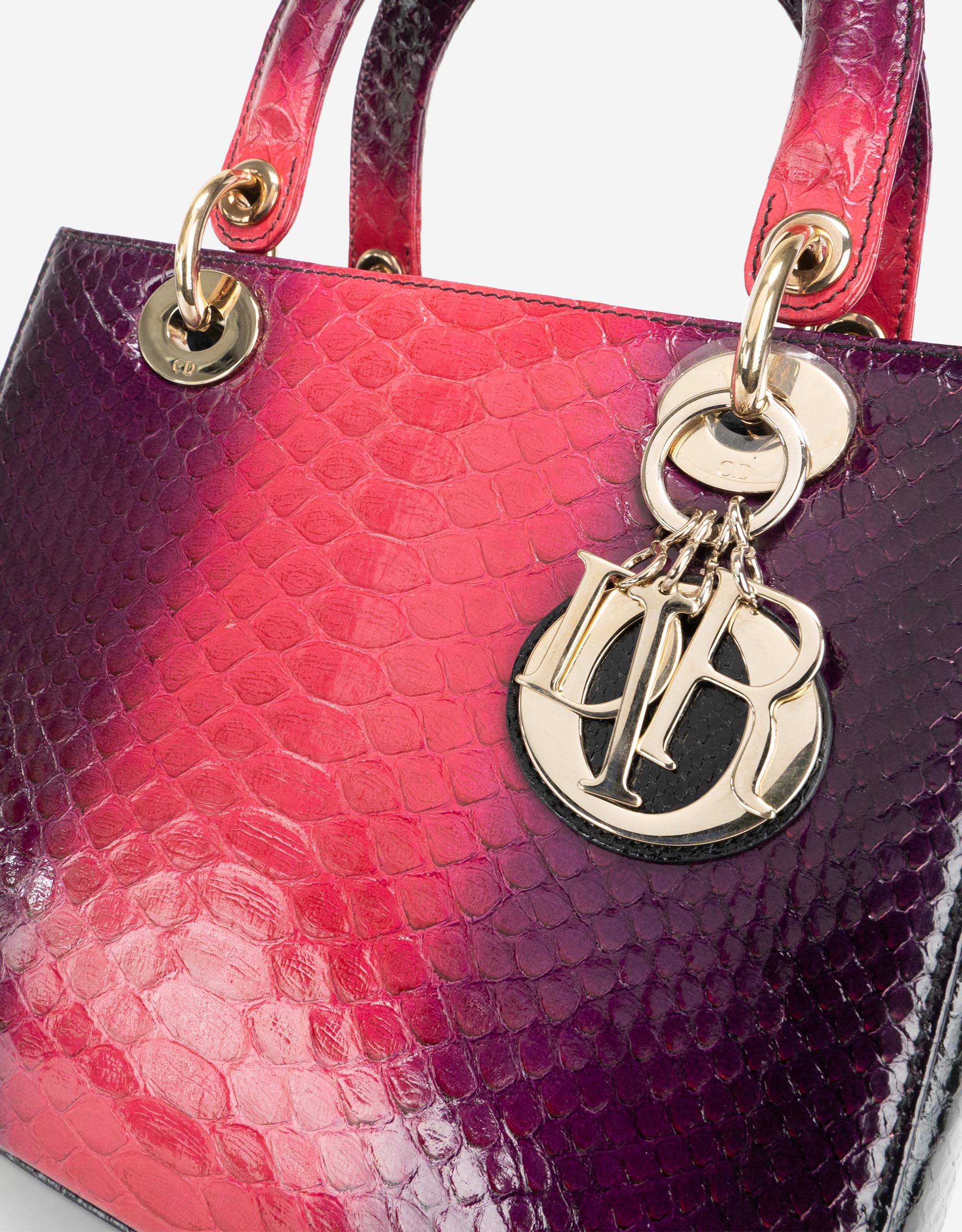 Sac Dior d'occasion Lady Medium Python Pink Pink | Vendez votre sac de créateur sur Saclab.com