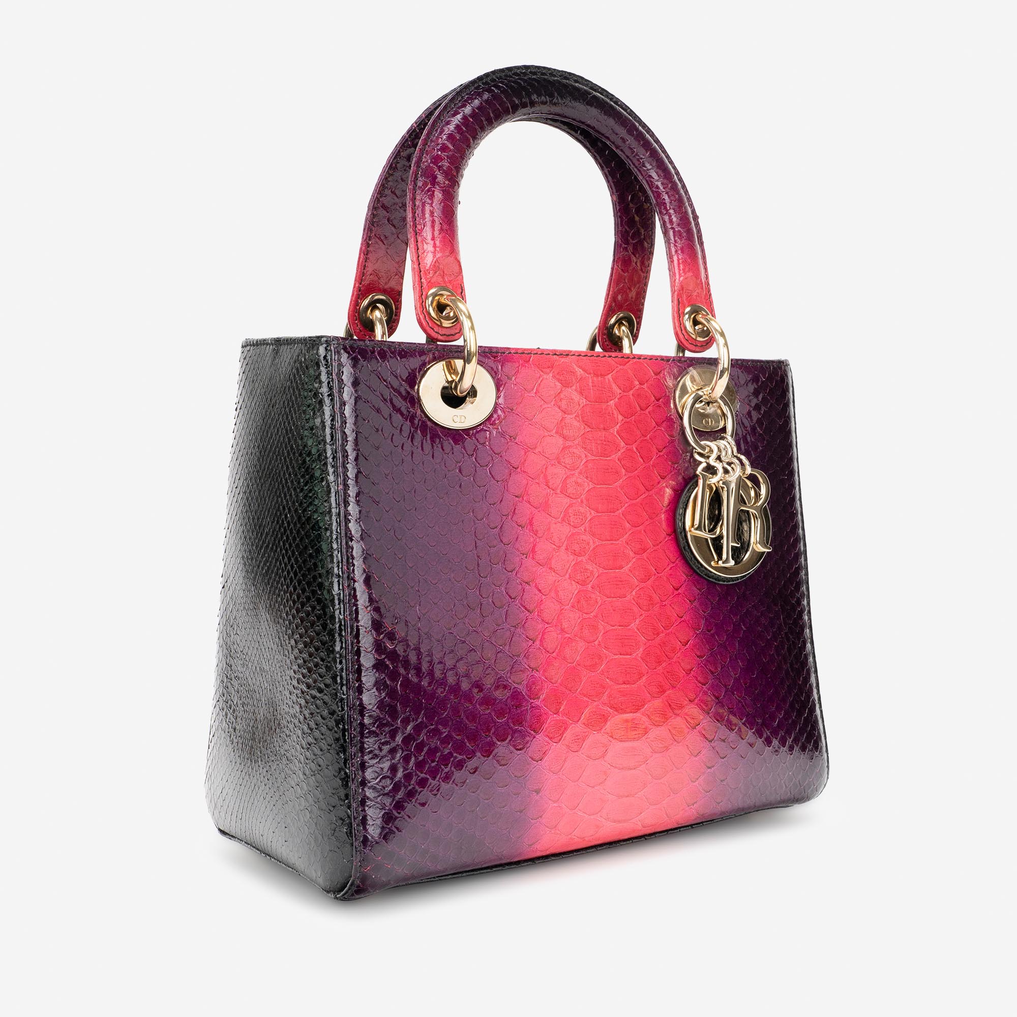 Gebrauchte Dior Tasche Lady Medium Python Pink Pink | Verkaufen Sie Ihre Designer-Tasche auf Saclab.com
