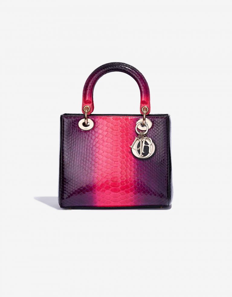 pre-loved Lady Dior Medium Python Pink SACLÀB