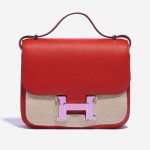 Pre-owned Hermès bag Constance 18 Epsom / Emaille Rouge de Coeur / Mauve Silvestre Red | Sell your designer bag on Saclab.com