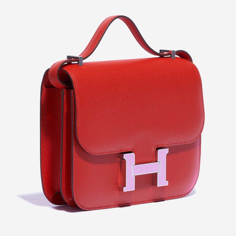 Pre-owned Hermès bag Constance 18 Epsom / Emaille Rouge de Coeur / Mauve Silvestre Red | Sell your designer bag on Saclab.com