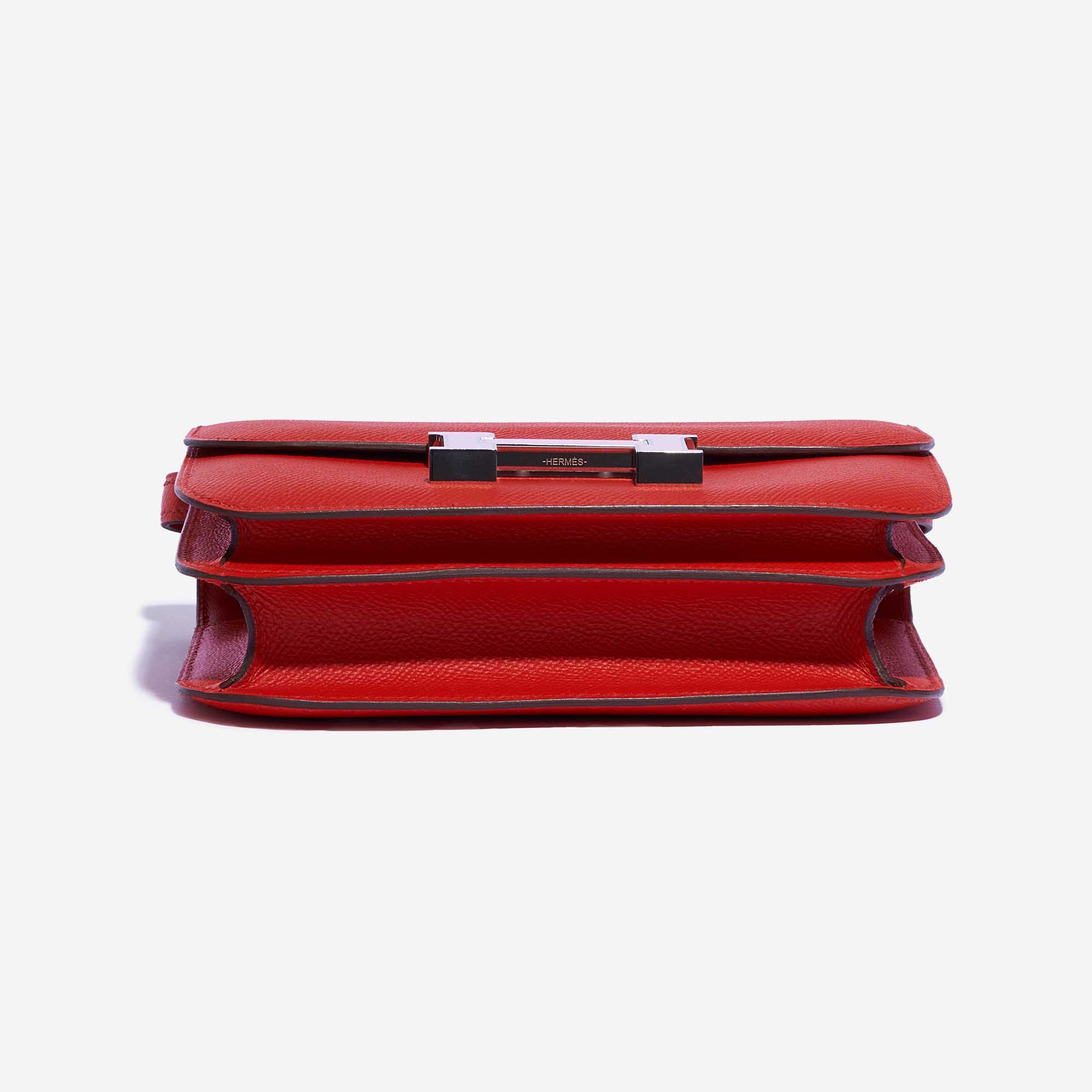 Gebrauchte Hermès Tasche Constance 18 Epsom / Emaille Rouge de Coeur / Mauve Silvestre Red | Verkaufen Sie Ihre Designer-Tasche auf Saclab.com