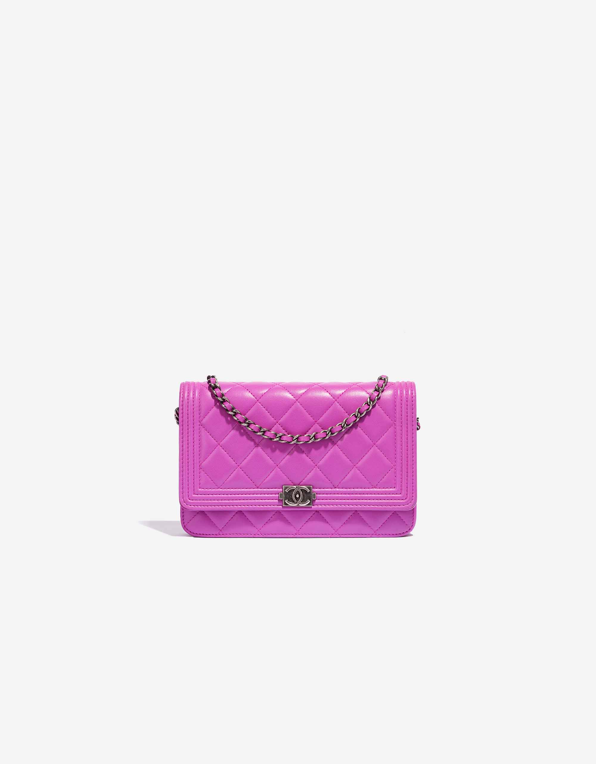 Chanel Boy Wallet On Chain Lambskin Pink