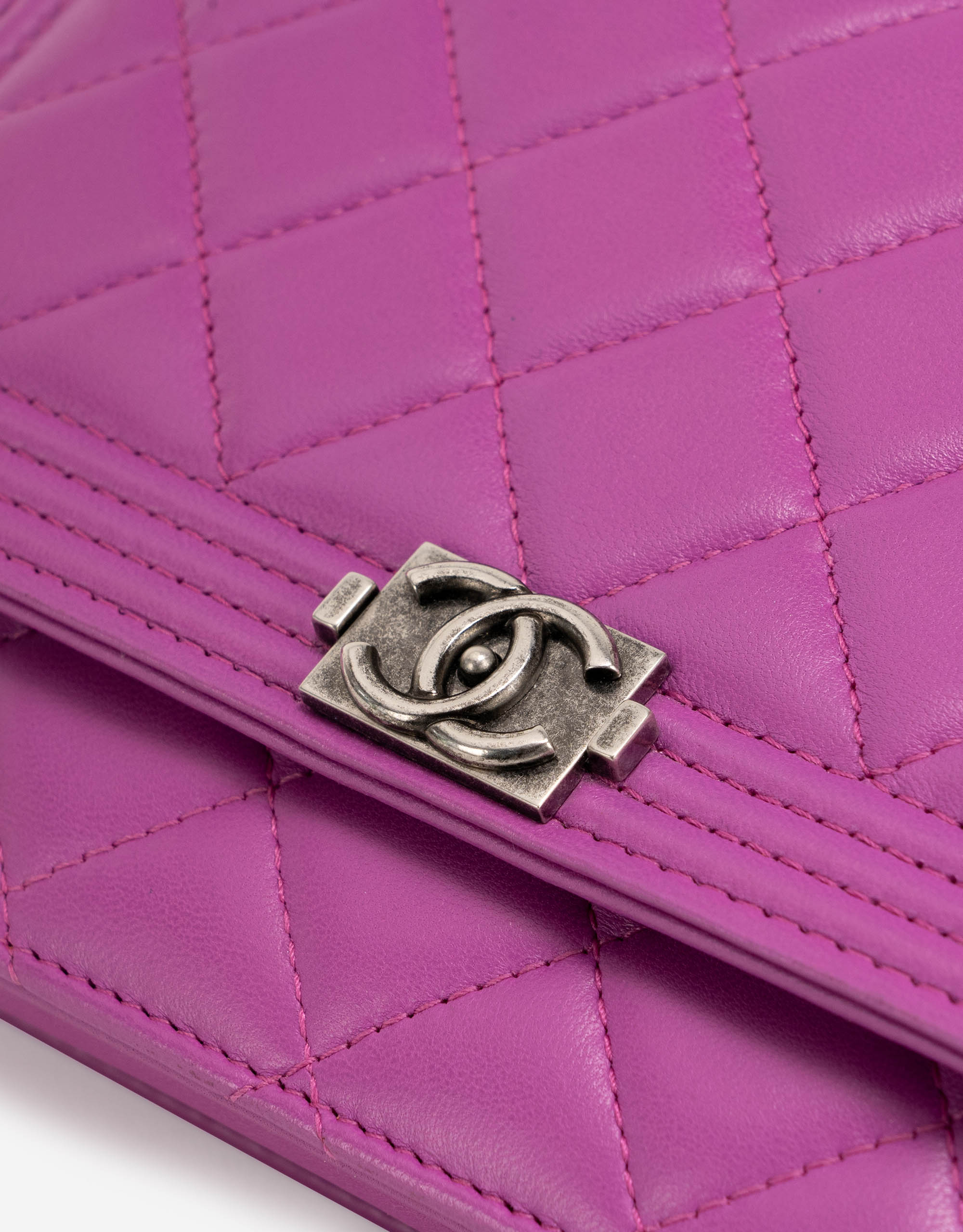 Chanel Boy Wallet On Chain Lambskin Pink