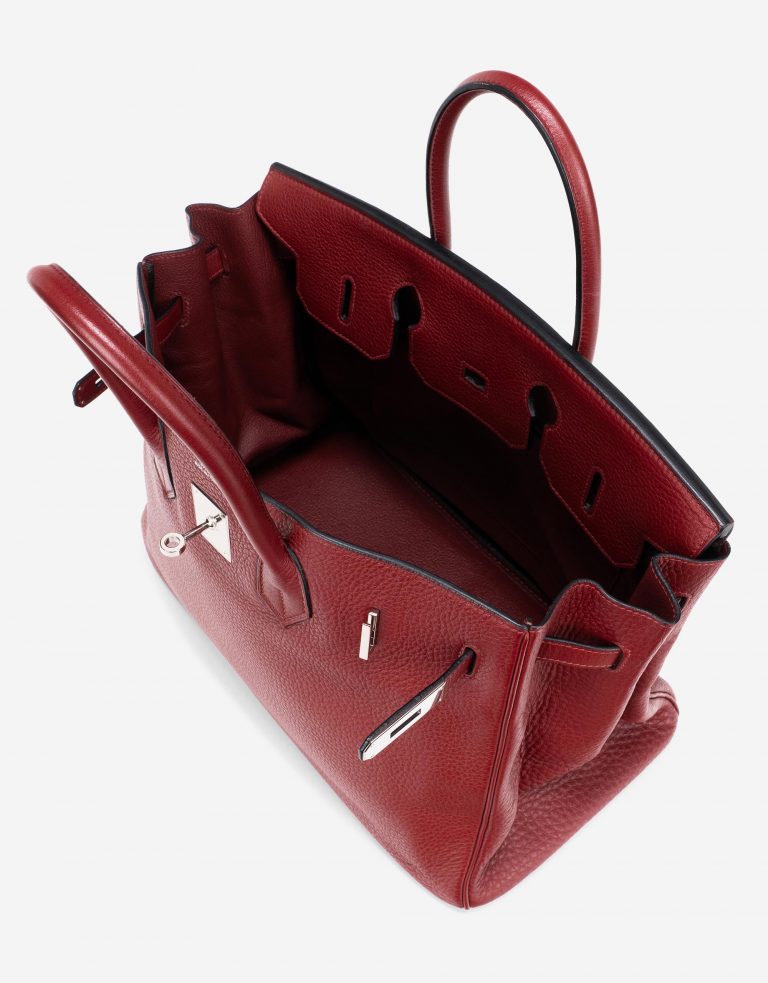 Pre-owned Hermès bag Birkin 35 Togo Rouge Grenat Red | Sell your designer bag on Saclab.com