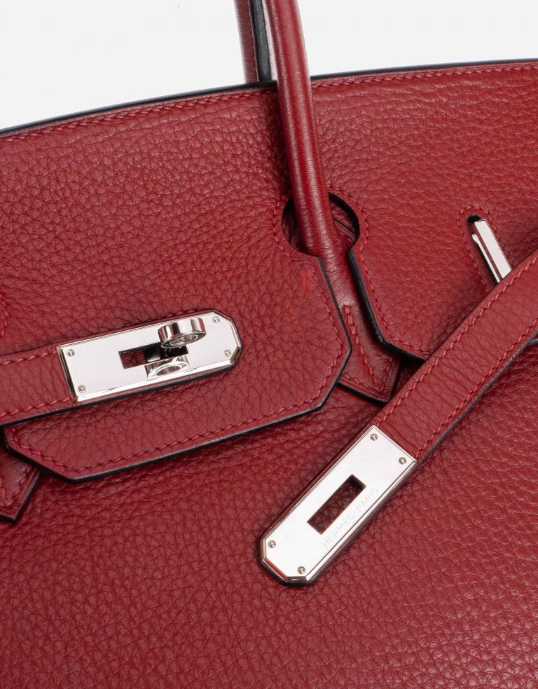 Pre-owned Hermès bag Birkin 35 Togo Rouge Grenat Red | Sell your designer bag on Saclab.com