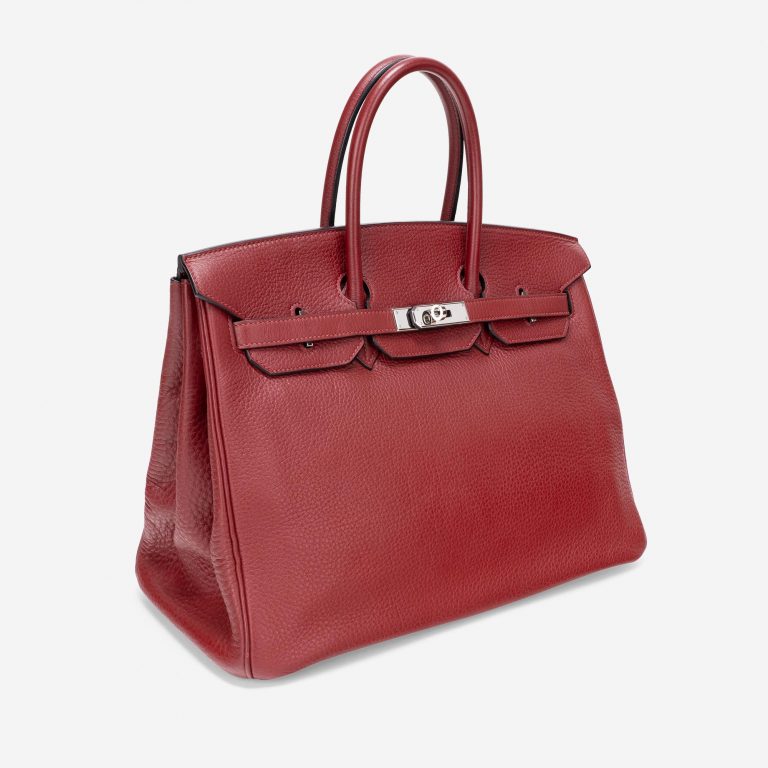 Pre-owned Hermès bag Birkin 35 Togo Rouge Grenat Red | Sell your designer bag on Saclab.com