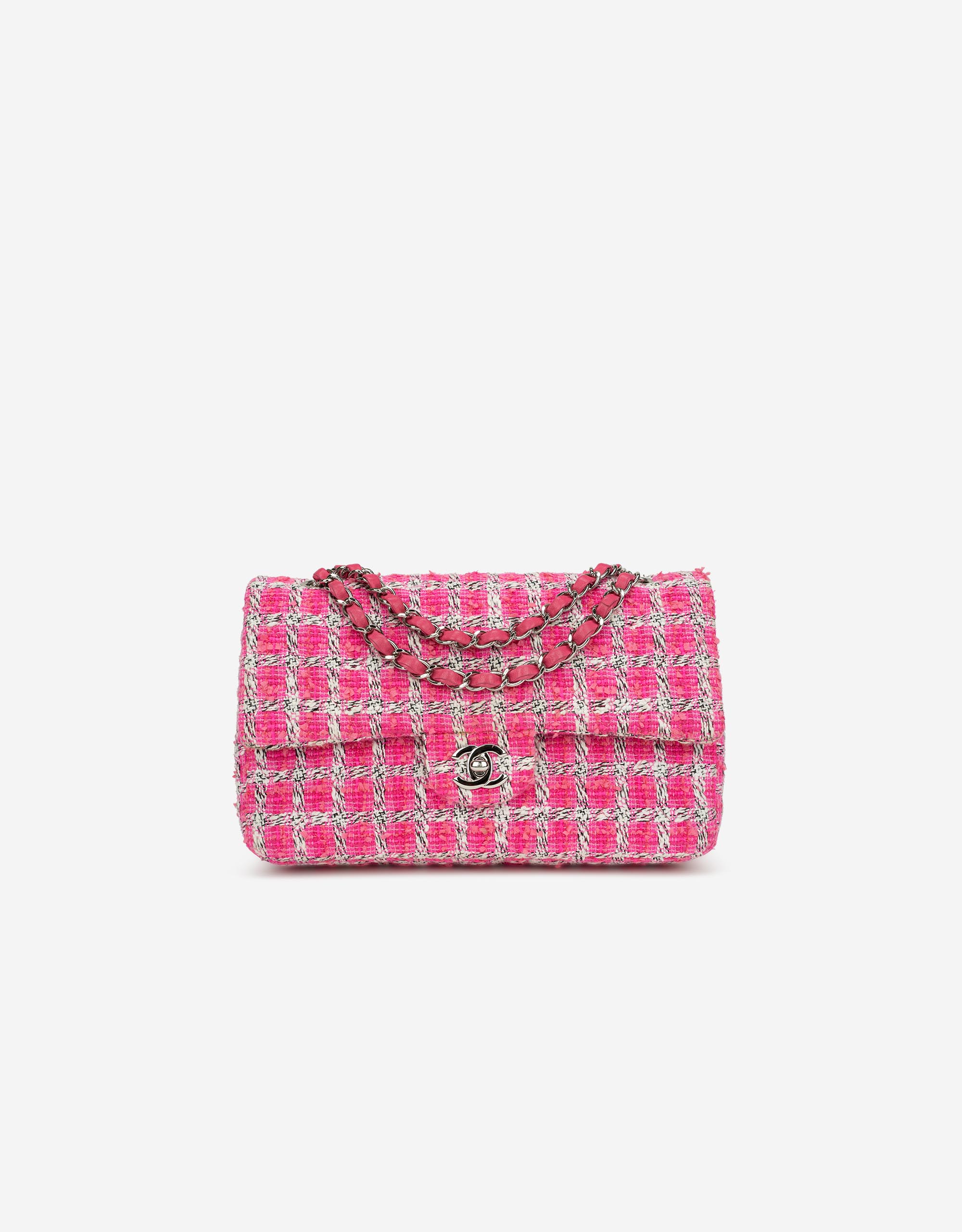 Chanel Timeless Medium Tweed Pink / White | SACLÀB