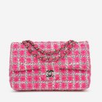Pre-owned Chanel bag Timeless Medium Tweed Pink / White Pink, White | Sell your designer bag on Saclab.com