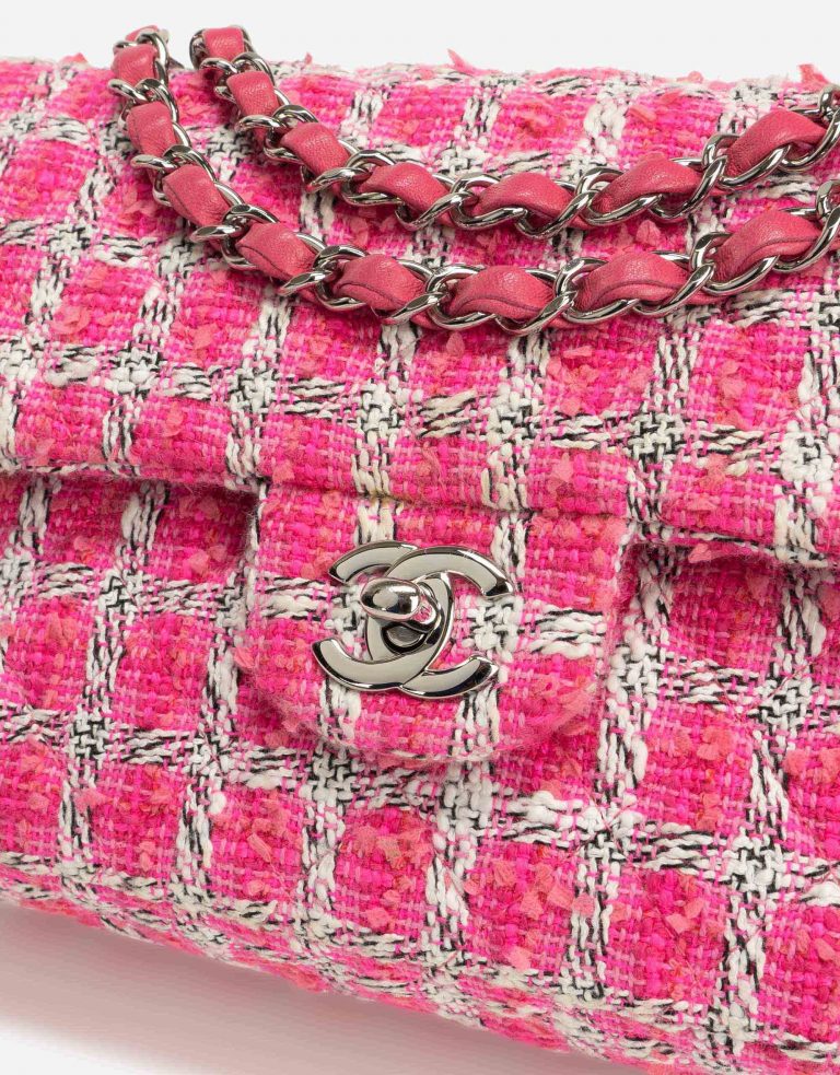 Pre-owned Chanel bag Timeless Medium Tweed Pink / White Pink, White | Sell your designer bag on Saclab.com