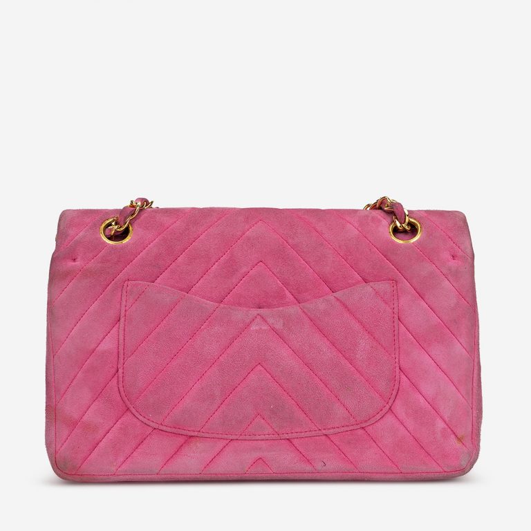 Pre-owned Chanel bag Timeless Medium Suede Pink Pink | Sell your designer bag on Saclab.com