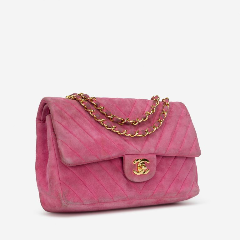 Pre-owned Chanel bag Timeless Medium Suede Pink Pink | Sell your designer bag on Saclab.com