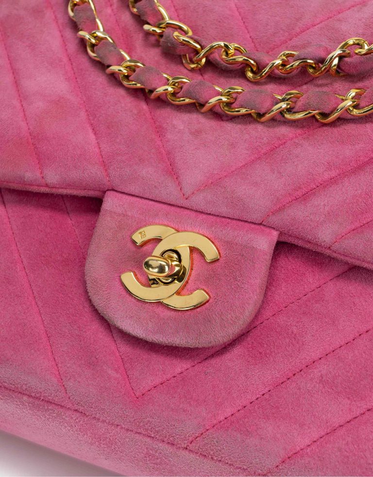 Pre-owned Chanel bag Timeless Medium Suede Pink Pink | Sell your designer bag on Saclab.com