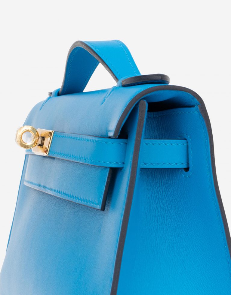 Pre-owned Hermès bag Kelly Pochette Swift Blue Frida Blue | Sell your designer bag on Saclab.com