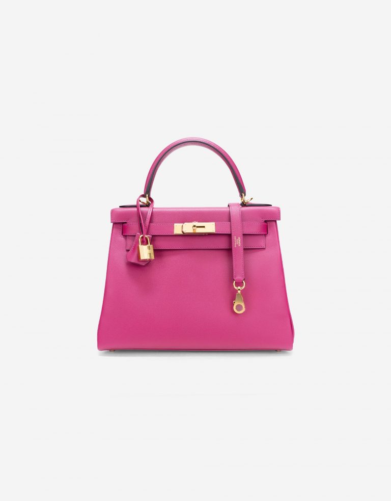 Hermès Kelly 28 Veau Madame Rose Pourpre