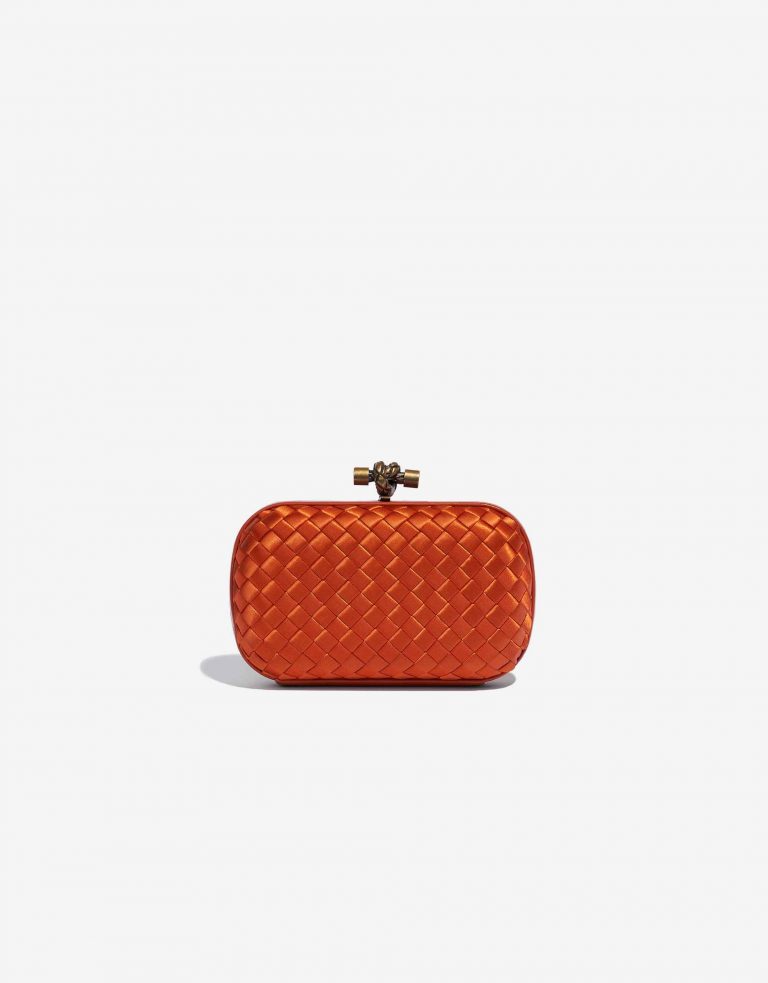 Bottega Veneta - Pochette Knot en soie orange