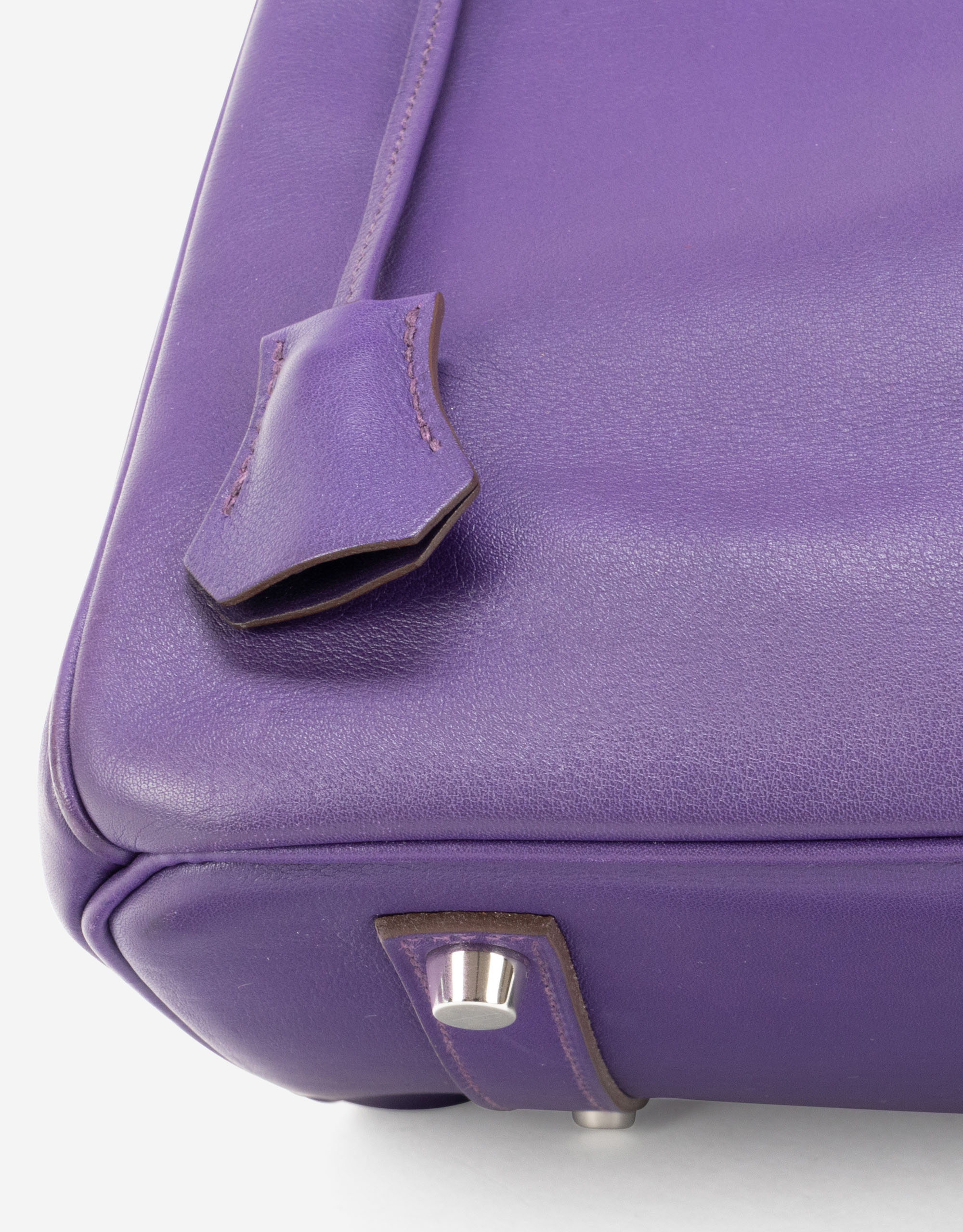 Hermes 35cm Purple Swift Leather Custom Birkin