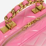 Chanel Vintage Vanity Case Patent Leather Pink Hardware