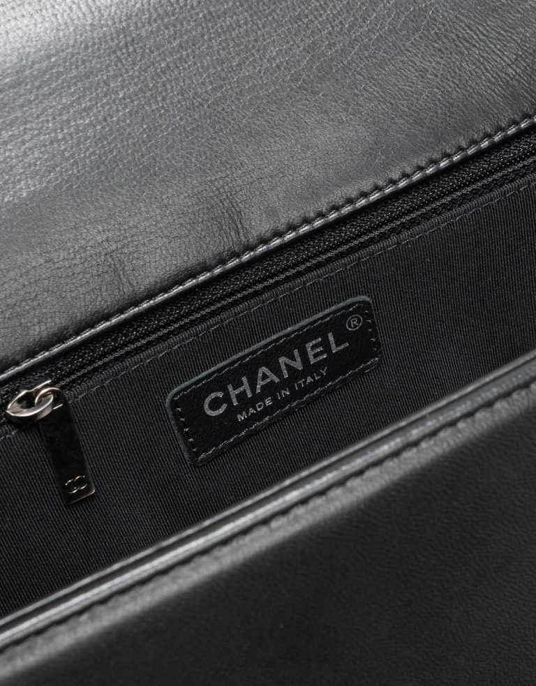 Chanel Boy Large Lamb Black Logo Inside