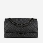 Chanel 2.55 226 So Black Aged Calfskin Front
