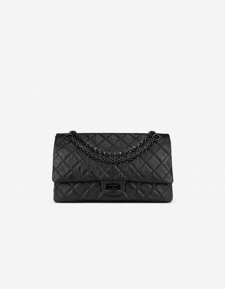 Chanel 2.55 226 So Black Aged Calfskin Front