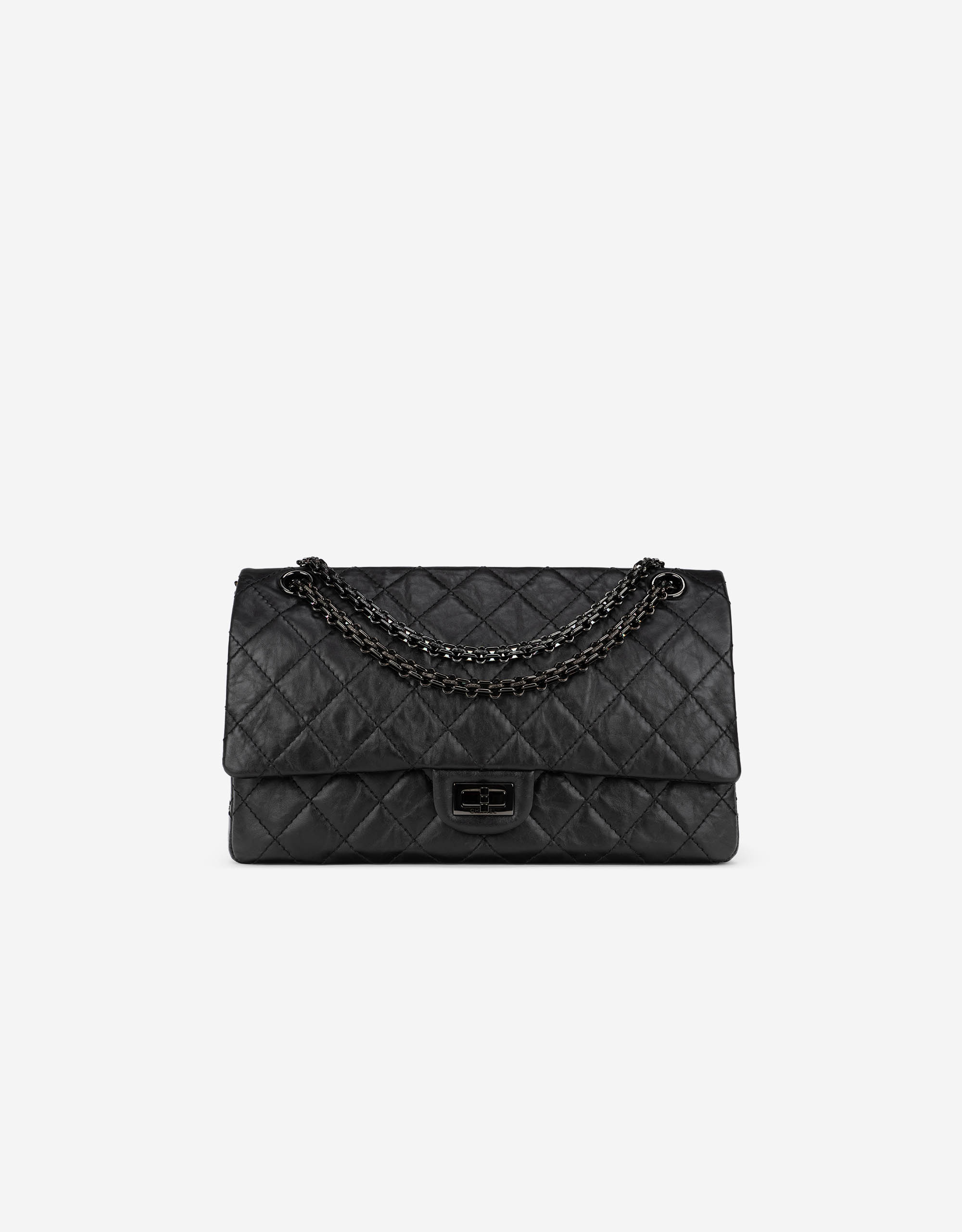 Chanel Reissue 226 19K So Black Quilted Calfskin with shiny black hardware