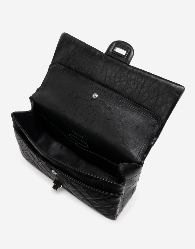 Chanel 2.55 226 So Black Aged Calfskin Inside