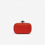 Bottega Veneta Knot Clutch Silk / Python Orange Front